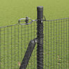 vidaXL Fence Post Grey 10 x 1.6 m (16 x 16 mm mesh) Steel and PVC