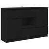 vidaXL Sideboard with Drawer Black 100 x 30 x 65.6 Engineered Wood