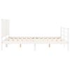 vidaXL Bed Frame without Mattress White 160x200 cm Solid Wood