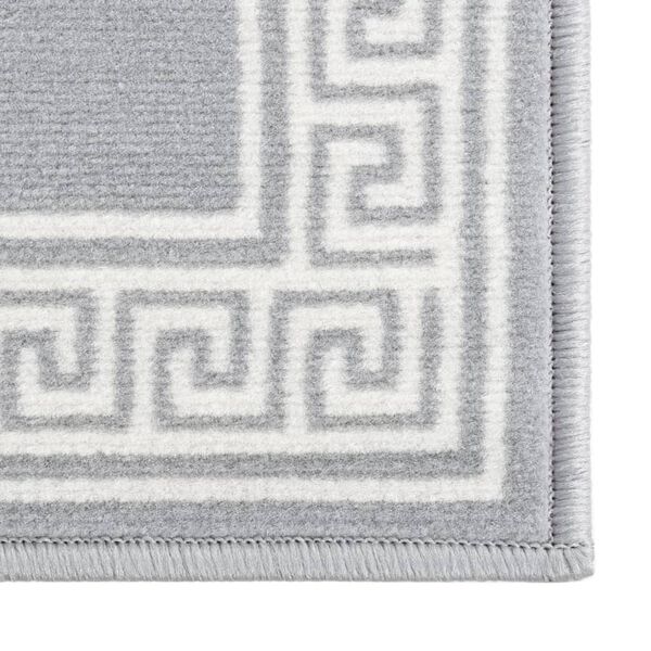 vidaXL Runner Rug BCF Grey with Motif 60x450 cm