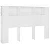 vidaXL Headboard Cabinet White 160x18.5x104.5 cm