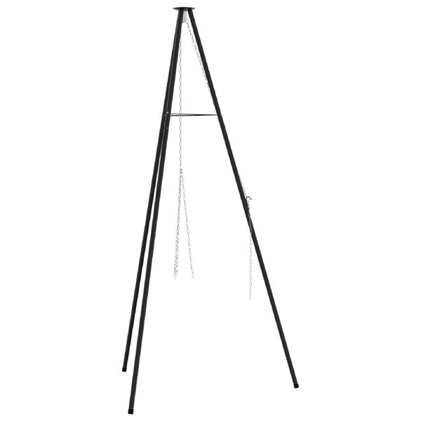 vidaXL Campfire Tripod Black 92 x 92 x 151.5 cm Steel