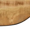 vidaXL Coffee Table Oval Solid Rough Mango Wood and Steel 100 cm