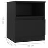 vidaXL Bed Cabinets 2 pcs Black 40x40x50 cm Engineered Wood