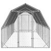 vidaXL Chicken Run with Roof 2.5x6x2.25 m Galvanised Steel