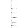 vidaXL Telescopic Garden Rack with 3 Shelves Silver Aluminium