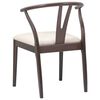 vidaXL Dining Chair 2 pcs Light Brown and Light Solid Rubber Wood