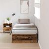 vidaXL Storage Bed Frame Old Wood 70 x 190 cm Engineered Wood
