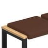 vidaXL Bench Cushion 2 pcs Faux Leather Brown Depth 35 cm
