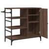 vidaXL Kitchen Trolley Brown Oak 87.5x38.5x84.5 cm Engineered Wood