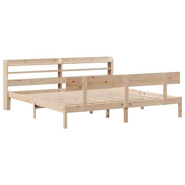 vidaXL Bed Frame without Mattress 200x200 cm Solid Wood Pine