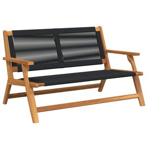 vidaXL Garden Furniture Black 78 x 122 x 73cm Solid Acacia wood