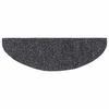 vidaXL Stair Mats Self-adhesive 30 pcs 65x21x4 cm Dark Grey Half Round Large
