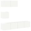 vidaXL 4 Piece TV Cabinet Set White Engineered Wood