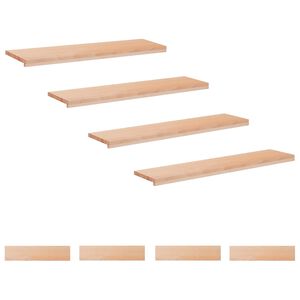 vidaXL Stair Treads 8 pcs 110 x 25 x 2 cm Natural Solid Beech Wood