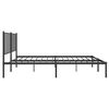 vidaXL Metal Bed Frame without Mattress with Headboard Black 120x190cm