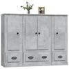 vidaXL Highboards 3 pcs Concrete Grey Engineered Wood