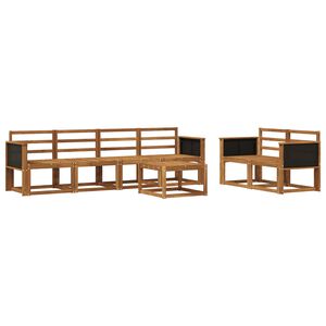 vidaXL Outdoor Sofa Set 6 pcs Natural Solid Acacia Wood