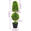 vidaXL Artificial Boxwood Plant with Pot Green 100 cm