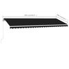 vidaXL Freestanding Manual Retractable Awning 500x300 cm Anthracite
