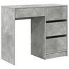 vidaXL Desk Concrete Grey Engineered Wood 90 x 37.5 x 75 cm