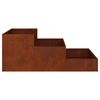 vidaXL Garden Planter Rusty 90 x 90 x 35 cm Weathering Steel