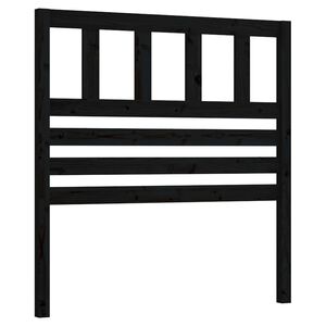 vidaXL Bed Headboard Black 81x4x100 cm Solid Wood Pine