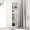 vidaXL 4-Tier Book Cabinet White 40x24x142 cm Engineered Wood