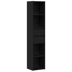vidaXL Book Cabinet Black Oak 36 x 30 x 171 cm Engineered Wood