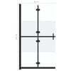 vidaXL Foldable Walk-in Shower Wall Half Frosted ESG Glass 90x190 cm
