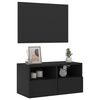 vidaXL TV Wall Cabinet Black 60x30x30 cm Engineered Wood