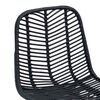 vidaXL Bar Chair 2 pcs Black 44.5 x 53 x 111 cm Rattan and Iron