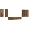 vidaXL 6 Piece TV Cabinet Set Smoked Oak Engineered Wood