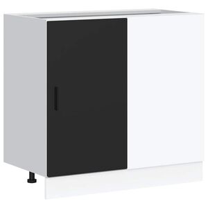 vidaXL Kitchen Base Cabinet Lyon Black Engineered Wood