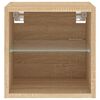 vidaXL TV Wall Cabinets with LED Lights 2 pcs Sonoma Oak 30x28.5x30 cm