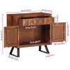 vidaXL Drawer Cabinet Honey Brown 70x35x70 cm Solid Wood Acacia