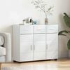 vidaXL Sideboard with Door FLORIN High Gloss White 88.5 x 30.5 x 73 cm