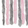 vidaXL Fly Curtain Silver Grey and Pink 100x200 cm Chenille