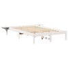 vidaXL Bed Frame White 120 x 190 cm Solid Pine Wood