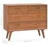 vidaXL Chest of Drawers 90x35x75 cm Solid Teak Wood