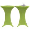 vidaXL Stretch Table Cover 2 pcs 70 cm Green