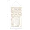 vidaXL Macrame Wall Hanger 40x80 cm Cotton