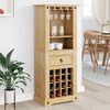 vidaXL Wine Rack Corona 56x35x134.5 cm Solid Wood Pine