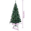 vidaXL Artificial Pre-lit Christmas Tree Green 120 cm PVC and Metal