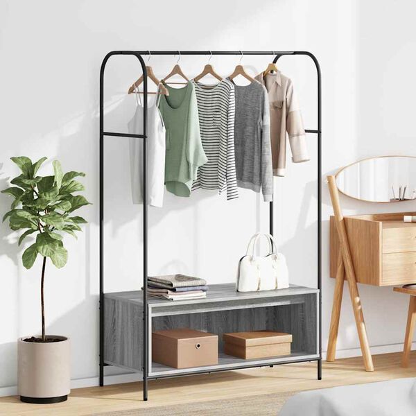 vidaXL Clothes Rack Grey 100 x 44 x 160 cm Engineered Wood