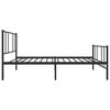 vidaXL Metal Bed Frame without Mattress with Footboard Black 75x190cm