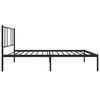 vidaXL Metal Bed Frame without Mattress with Headboard Black 100x190cm