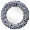 vidaXL Mirror White 50 cm Reclaimed Rubber Tyre