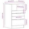 vidaXL Bedside Cabinets 2 pcs White Engineered Wood