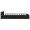 vidaXL Bed Frame with Drawers without Mattress Black 140x190 cm